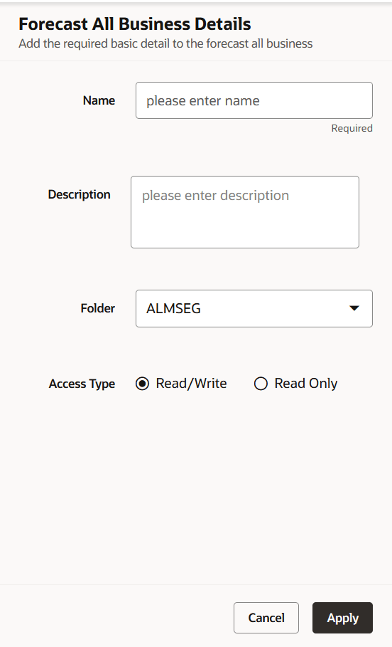Forecast All Business Details Page