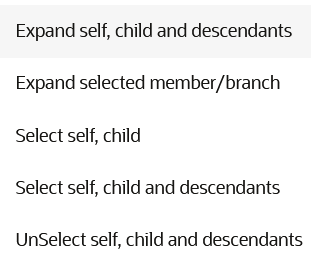 Member Tree Selection