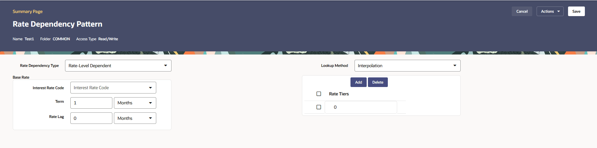 Rate Dependency Pattern Rate Dependency Pattern