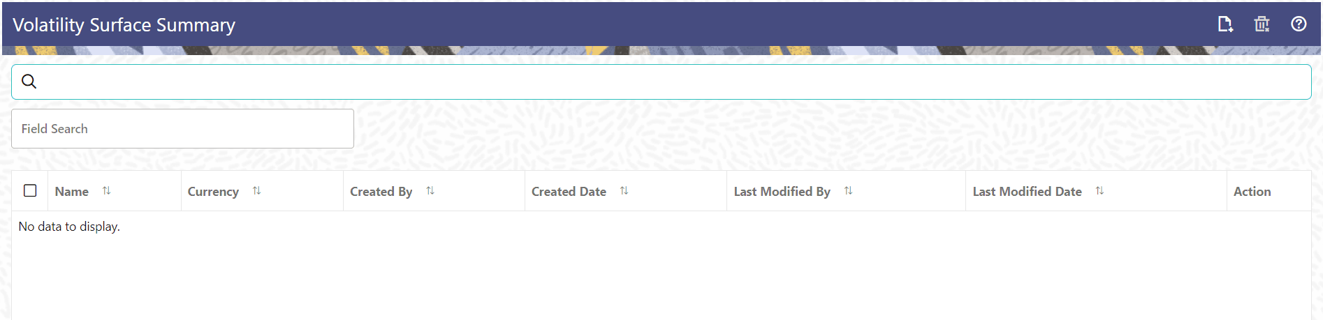 Volatility Surface Rule Summary