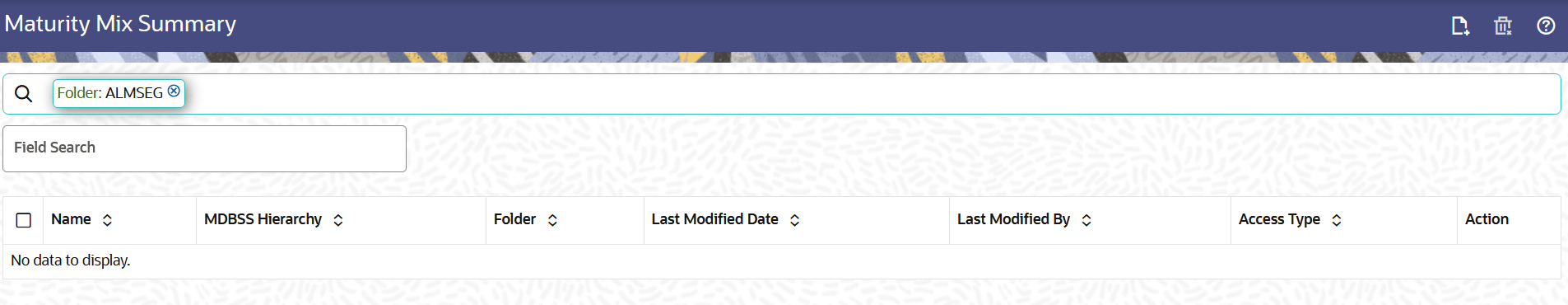 Maturity Mix Summary