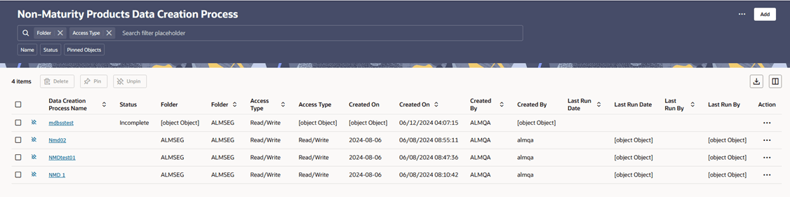 Data Creation Process Summary Page