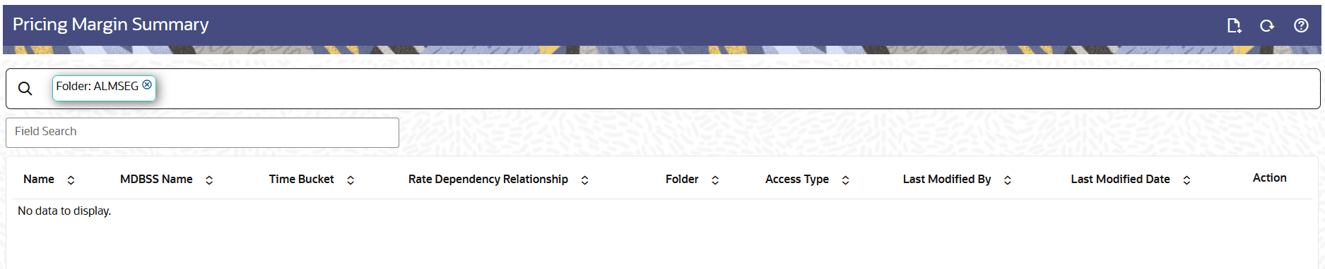 Pricing Margin Summary