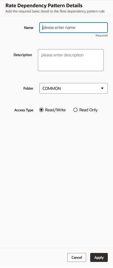Rate Dependency Pattern Page