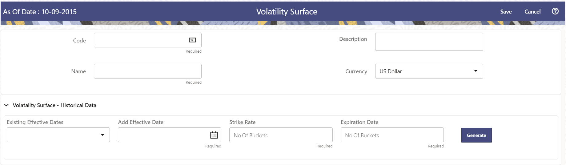 Volatility Surface Rule Volatility Surface Rule