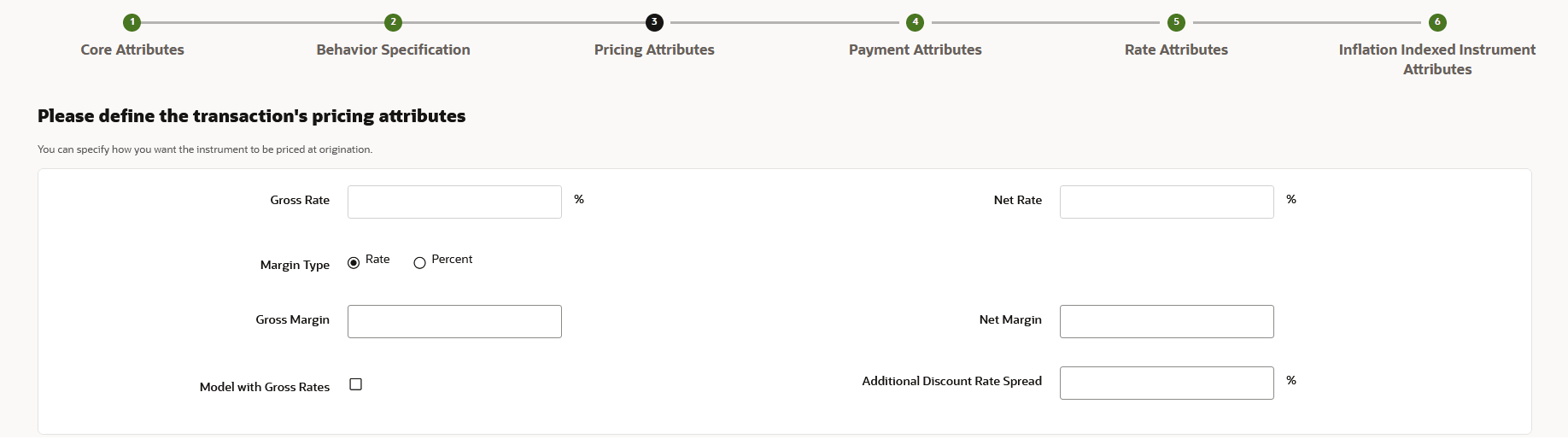 Pricing Attributes