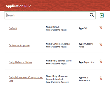 Balance Computation Management Ledger process with Application Rule tab details