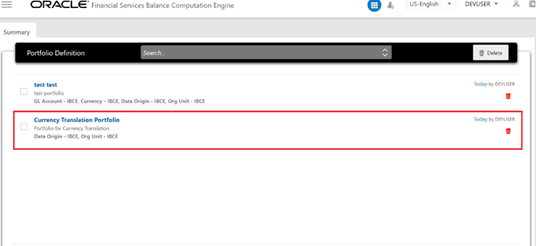 The new Portfolio is listed in the Portfolio Definition Summary The new Portfolio is listed in the Portfolio Definition Summary