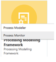 Select the Process Modeller or Process Monitor option in PMF submenu