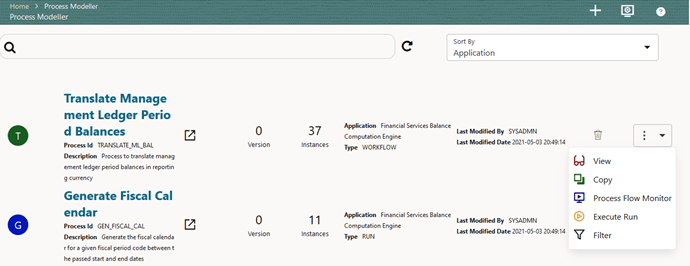 Translate Management Ledger Period Balances process - Process Monitor page - select Job ID