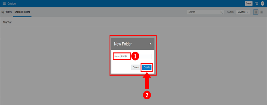 This pop-up window allows you to define a new folder.