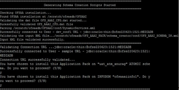 This illustration shows the script generation during schema creation in offline mode.