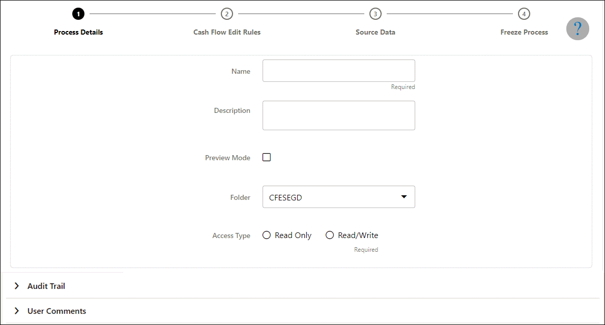 Cash Flow Edit of CFE Processing