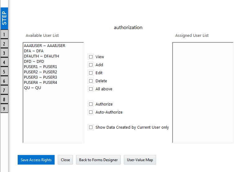 Data Entry Save Authorization Window