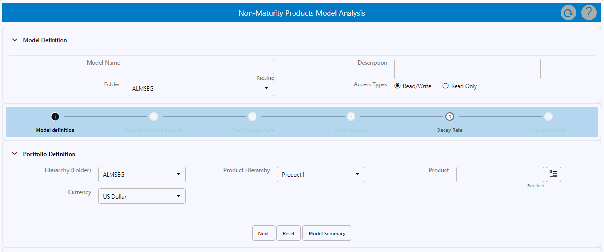 Creating Non-Maturity Products Model Analysis Rule