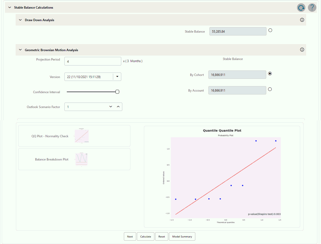Stable Balance Calculation