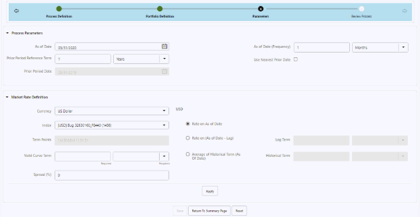 Parameters section