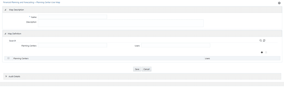 This window allows you to define the Map Description and Map Definition details.