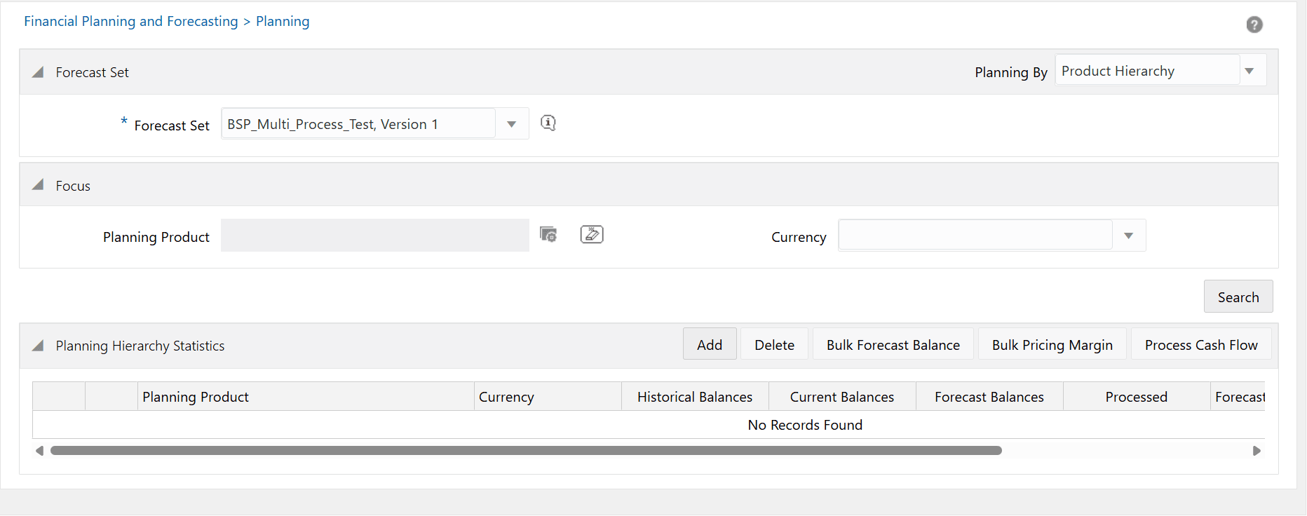 Planning by Product Hierarchy