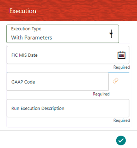 Execution Dialog with parameters Execution Dialog with parameters
