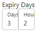 Input Number for Expiry Days and other listed UI controls