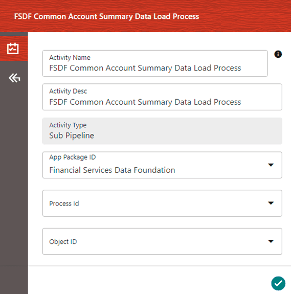 Dialog for FSDF Sub-Process and other listed UI controls