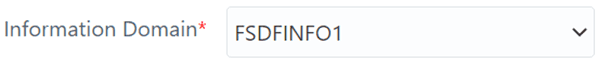 Information Domain drop-down Information Domain drop-down