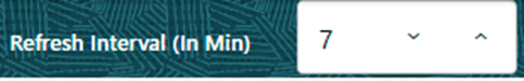 Number for Refresh Interval (In Min) Number for Refresh Interval (In Min)