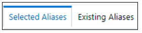 Selected Aliases and Other Tabs Selected Aliases and Other Tabs