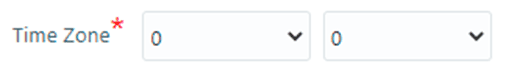 Time Zone drop-down