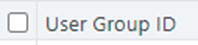 User Group ID checkbox