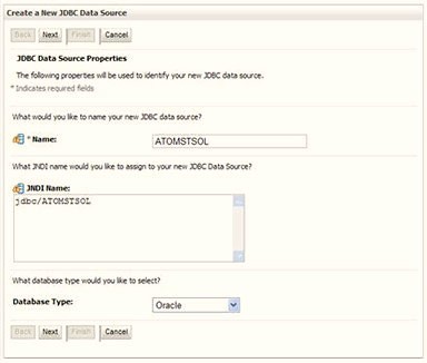 This image shows the Create a New JDBC Data Source screen. This image shows the Create a New JDBC Data Source screen.