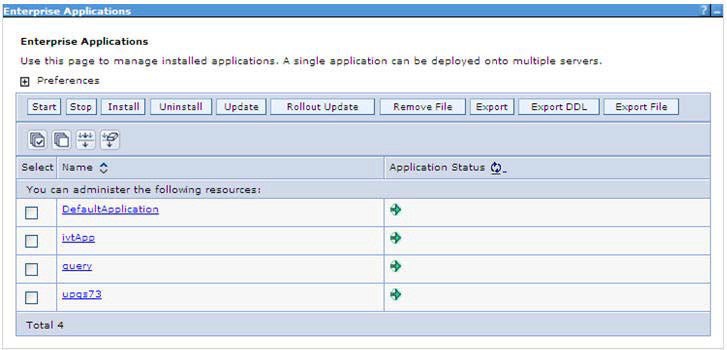 This image shows the Enterprise Applications and their Status. This image shows the Enterprise Applications and their Status.