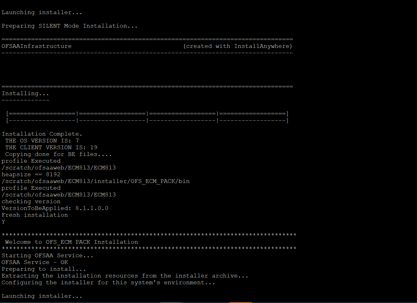 This image shows the launching of the Installer. This image shows the launching of the Installer.