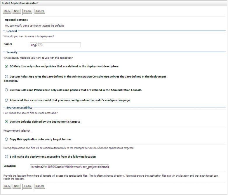 This image shows the Optional Settings screen. This image shows the Optional Settings screen.
