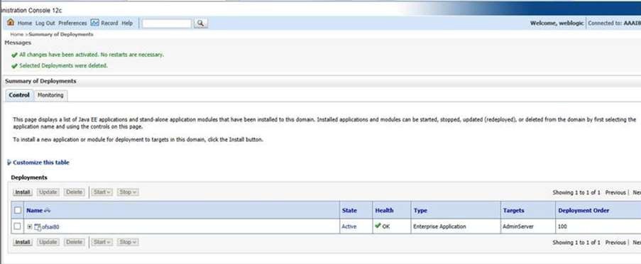 This image shows the Summary of Deployment screen.