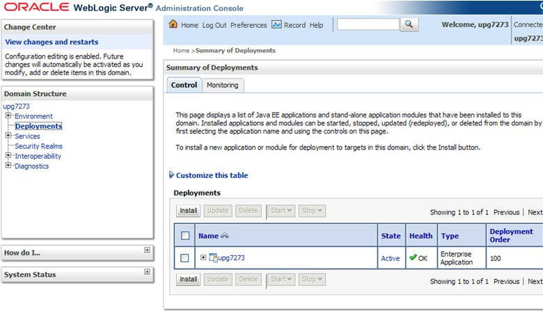 This image shows the Summary of Deployments screen. This image shows the Summary of Deployments screen.