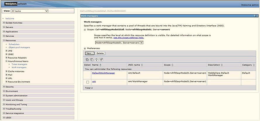 This image shows the Work Managers Preferences screen. This image shows the Work Managers Preferences screen.
