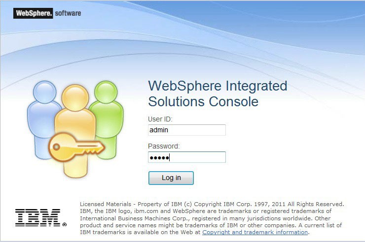 This image shows the WebSphere Login screen. This image shows the WebSphere Login screen.