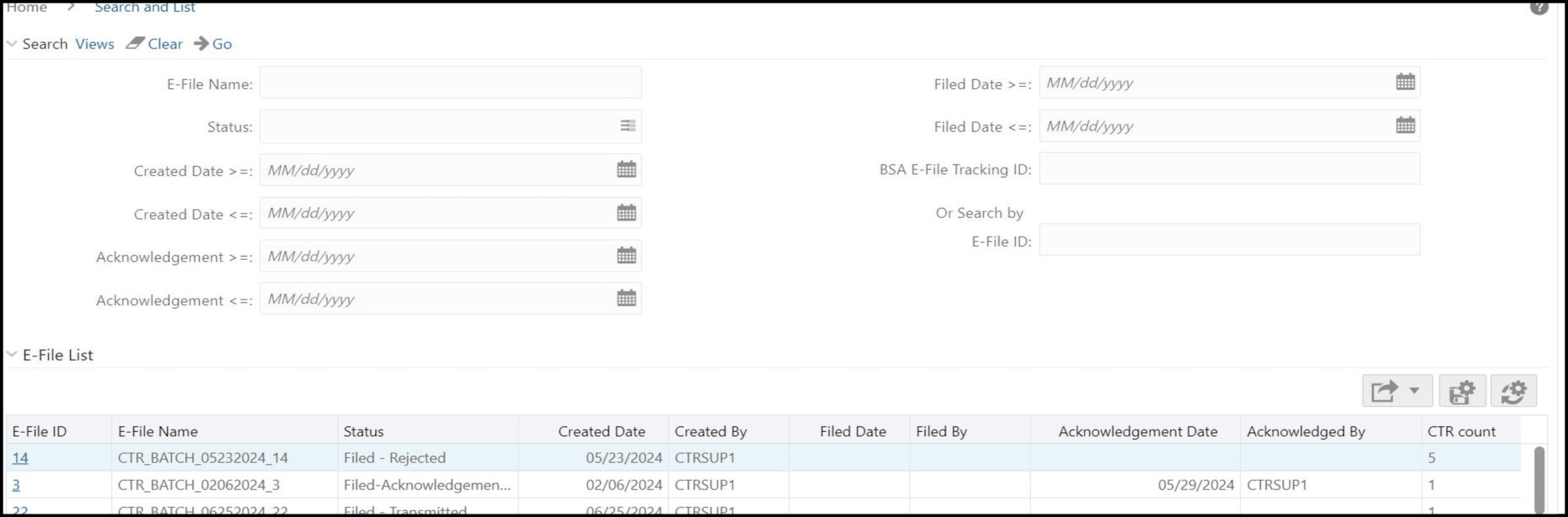 Search and List Search Components