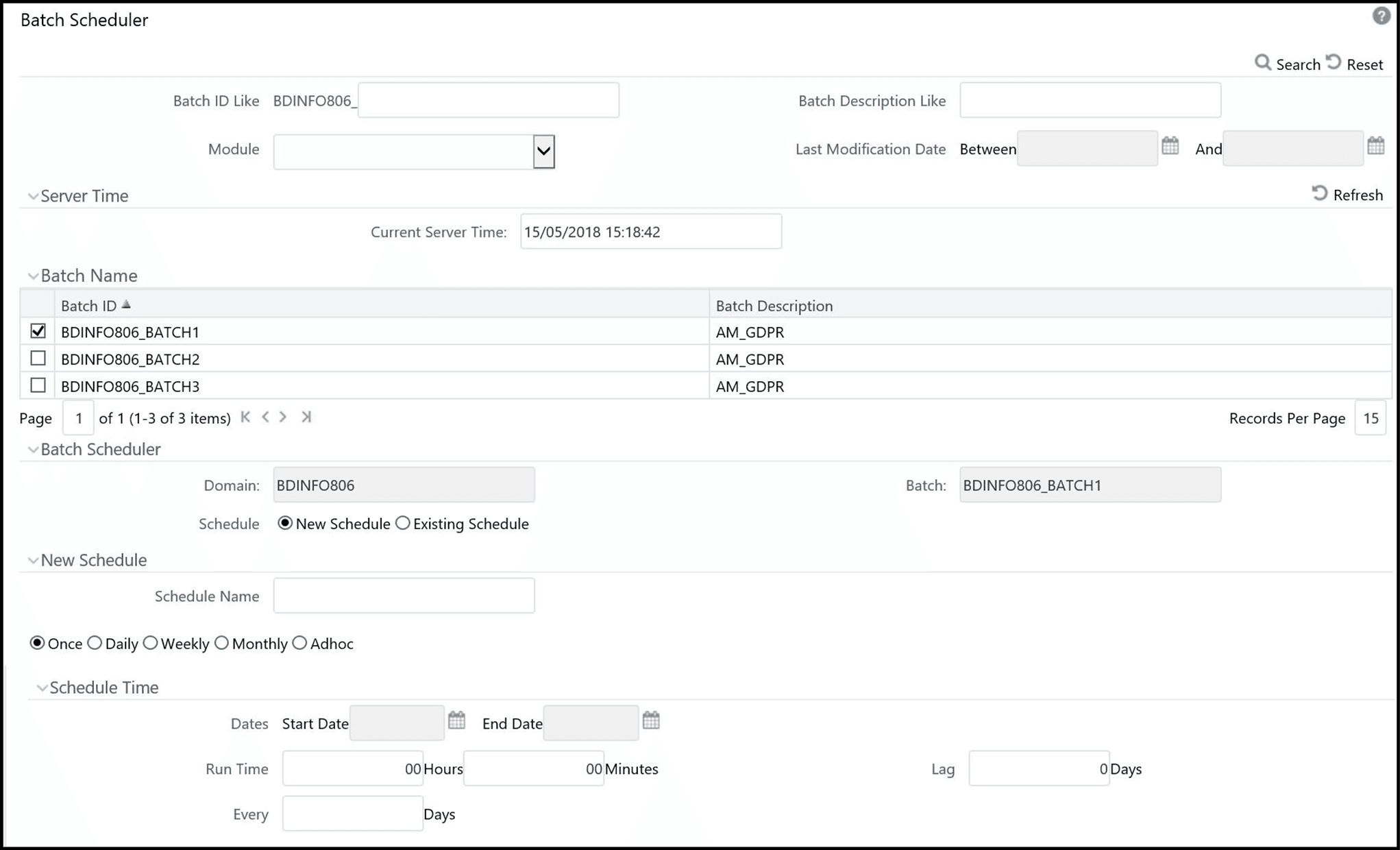 Scheduling a Daily Batch