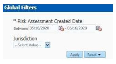Global Filters for Increase in Customer's Risk Report