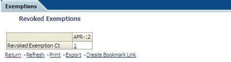 Revoke Exemption