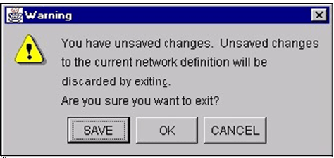 Exit Warning Dialog Box
