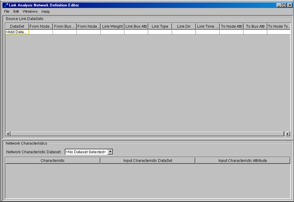Network Definition Editor Network Definition Editor