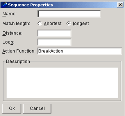 Sequence Properties Dialog Box Sequence Properties Dialog Box