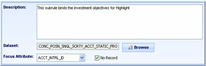 Edit Rule Description Fields—Sub-Rule