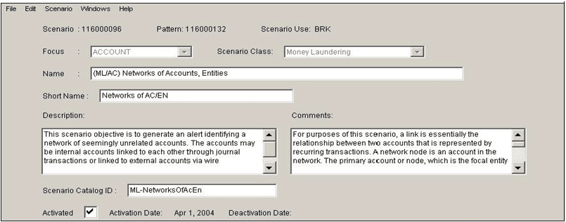 Sequence Scenario Editor—Scenario Elements Area