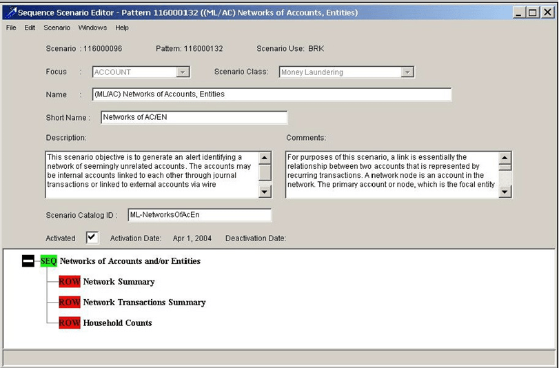 Sequence Scenario Editor