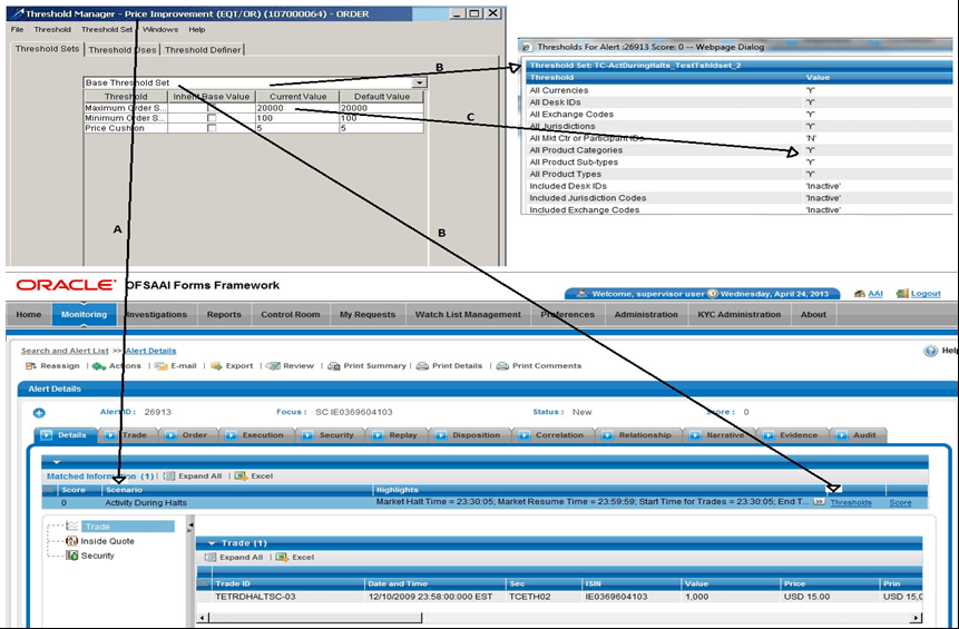 UI Mapping Sample - Threshold Sets Tab to Alert Details